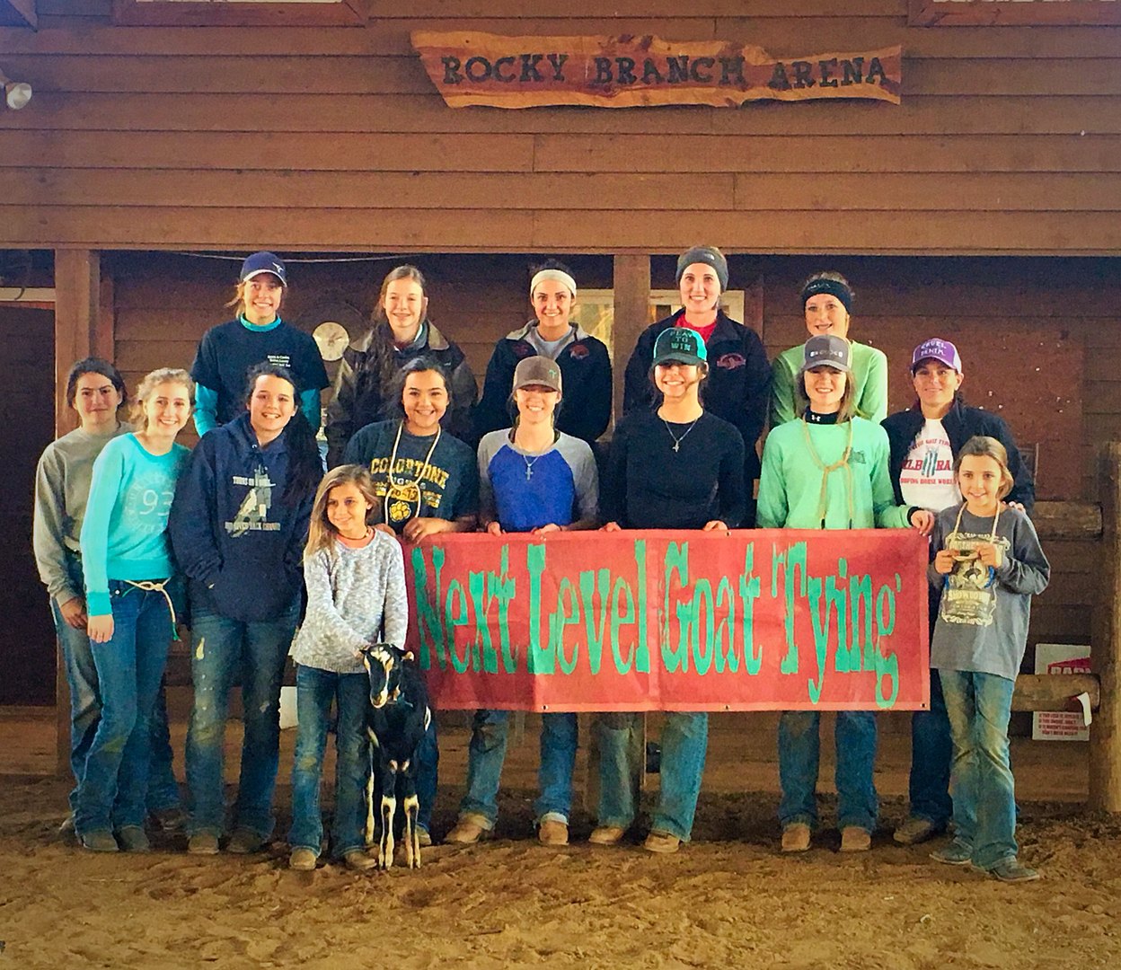 A Next Level clinic group with their banner